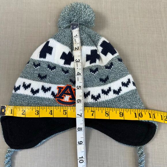 Top Of The World AU Auburn Tigers Toboggan Pom Beanie Hat Unisex One Size Gray - Picture 7 of 9